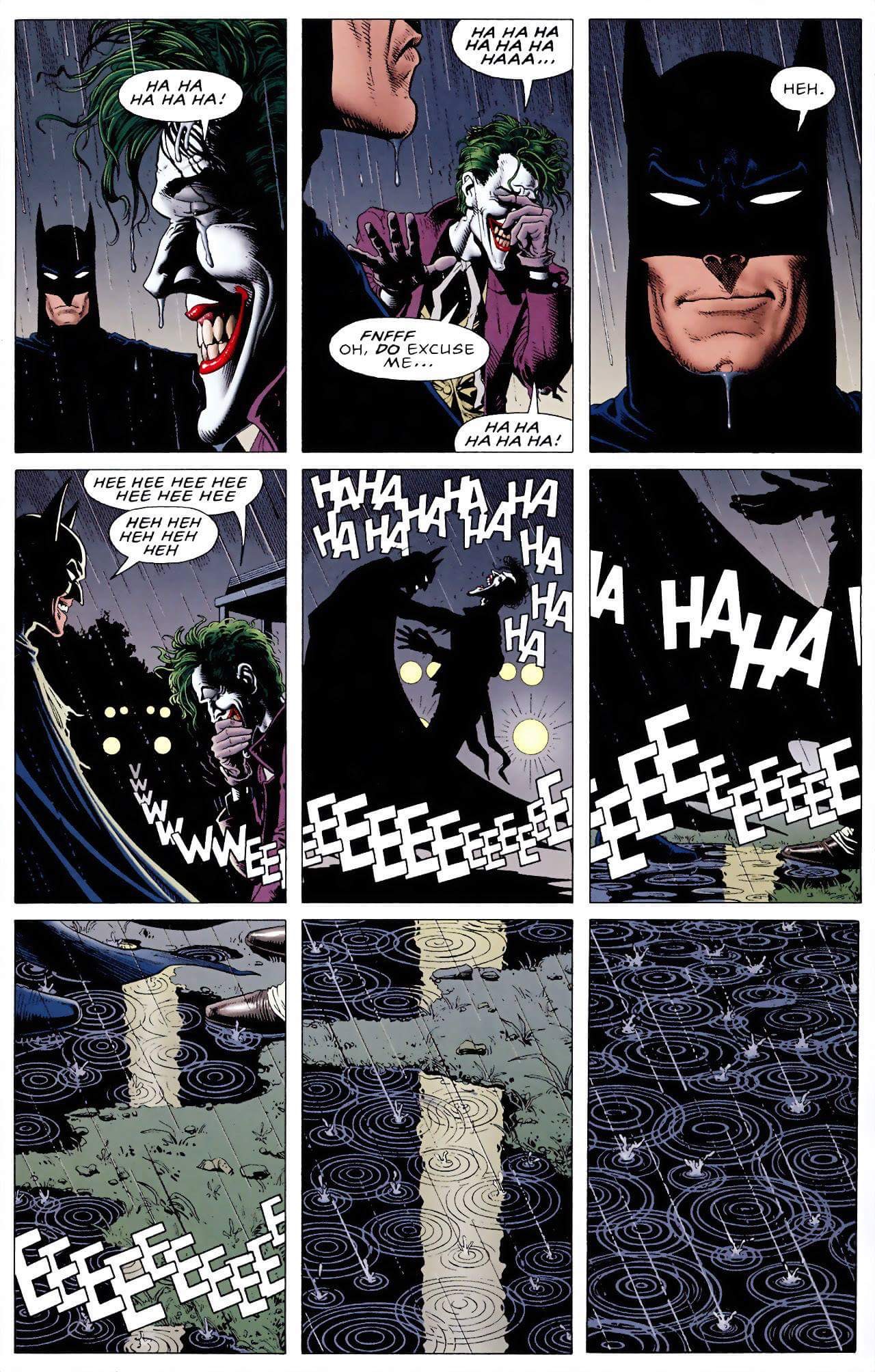 The ending page of the 1988 comic 'The Killing Joke'