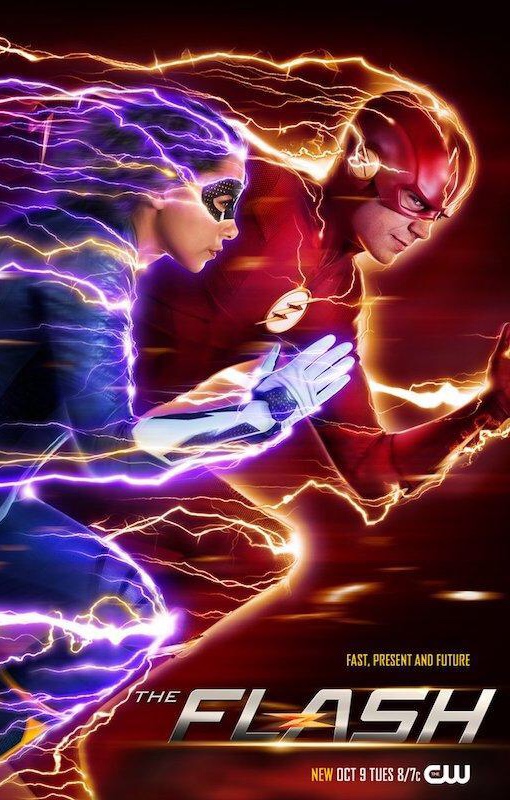 The Flash season 5 poster with Barry Allen and Nora West-Allen