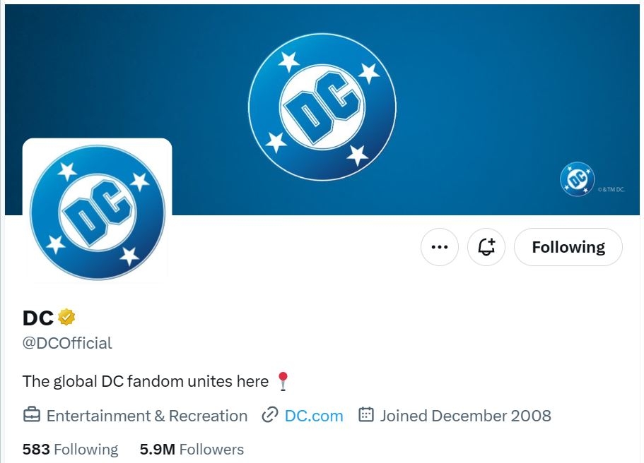 DC Official Twitter/X Account - DC Comics News